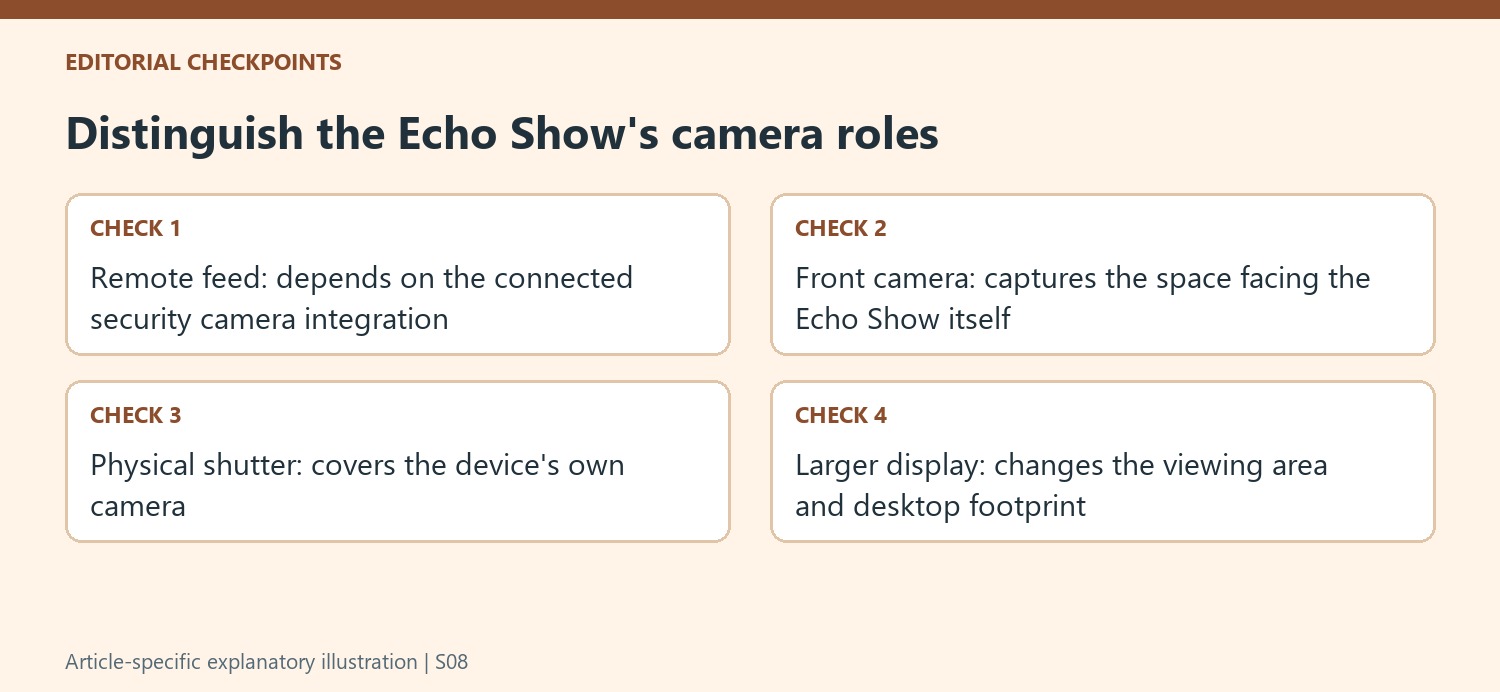 Distinguish the Echo Show's camera roles