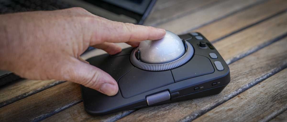 A Trackball Can Trade Mouse Travel for Configured Controls