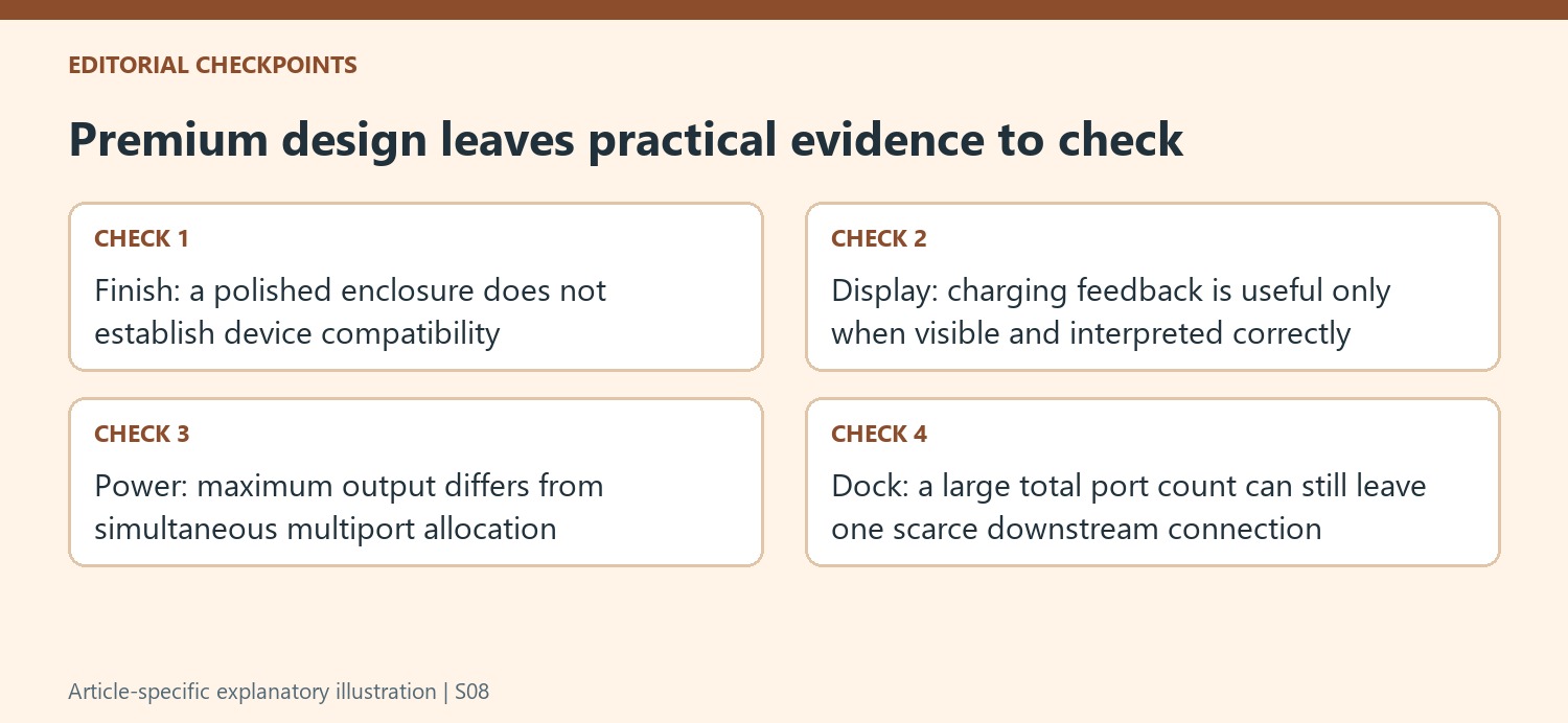 Premium design leaves practical evidence to check