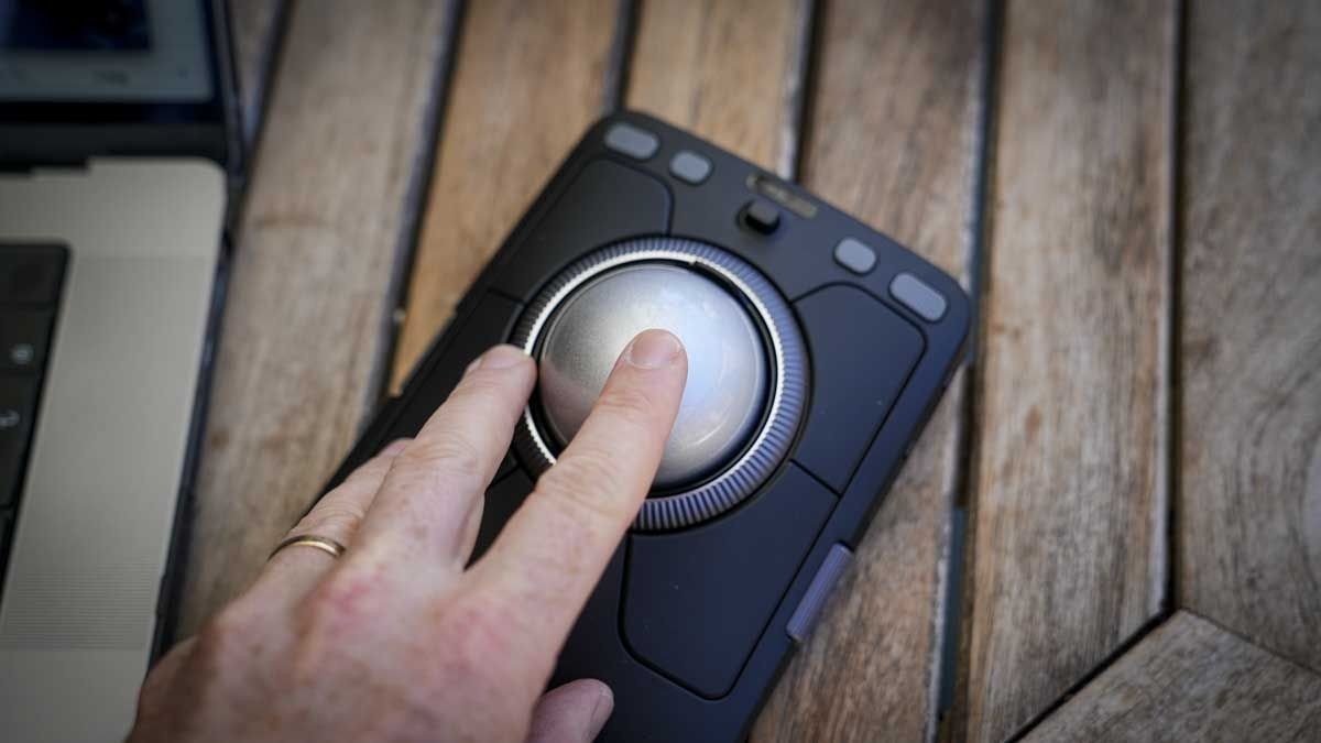 A Trackball Can Trade Mouse Travel for Configured Controls