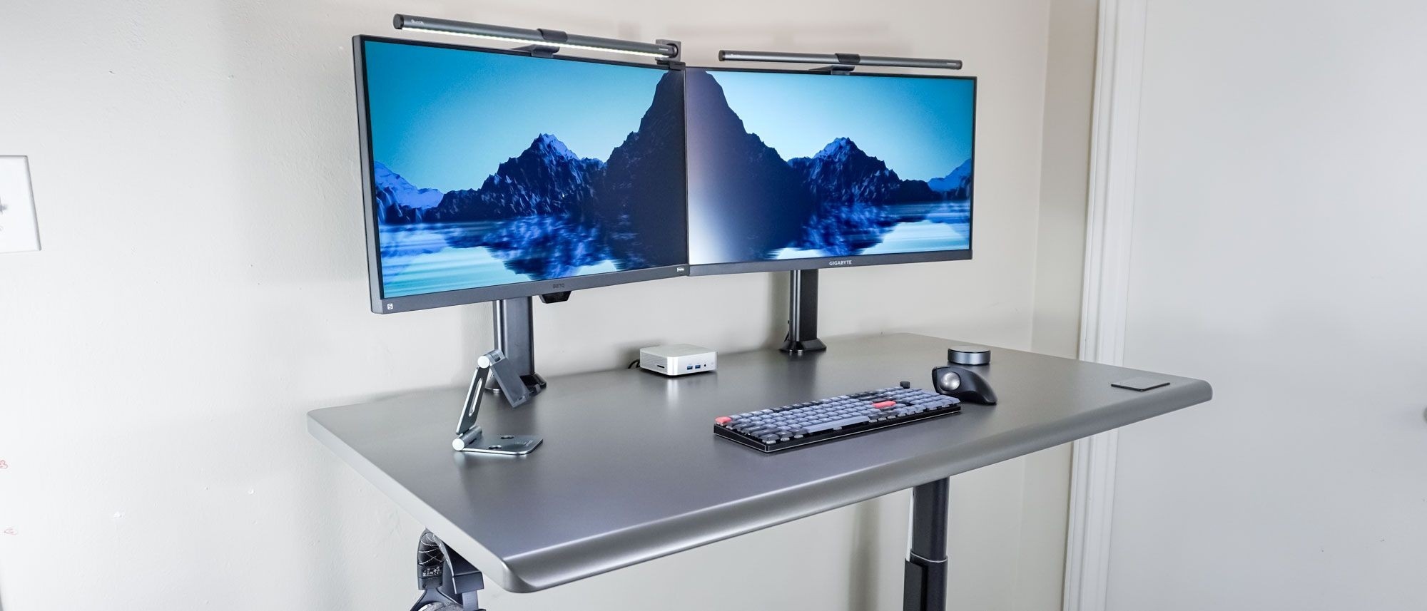 A Drop-Down Compartment for Standing-Desk Cables