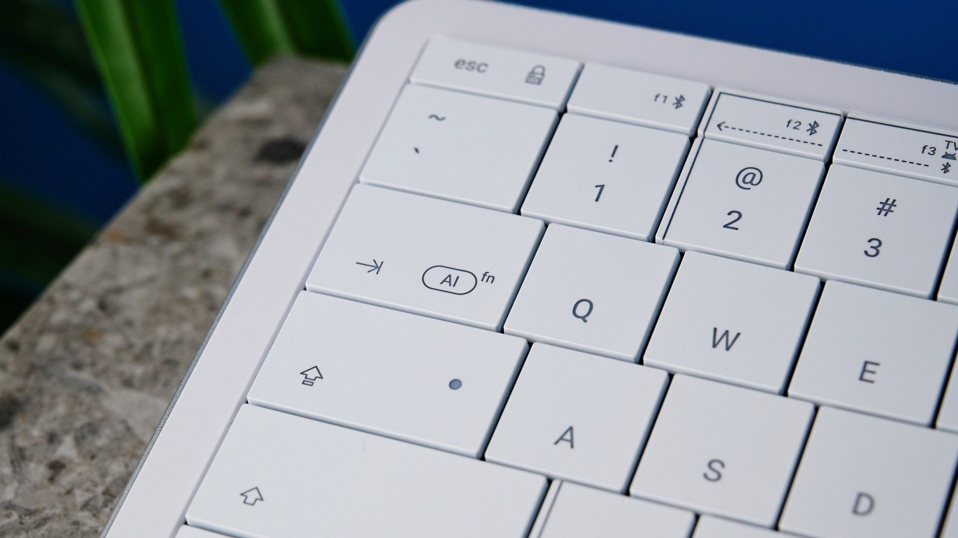 A close view of the Clevetura CLVX S key surface and function-row markings. Image: Nikita Achanta / Future.