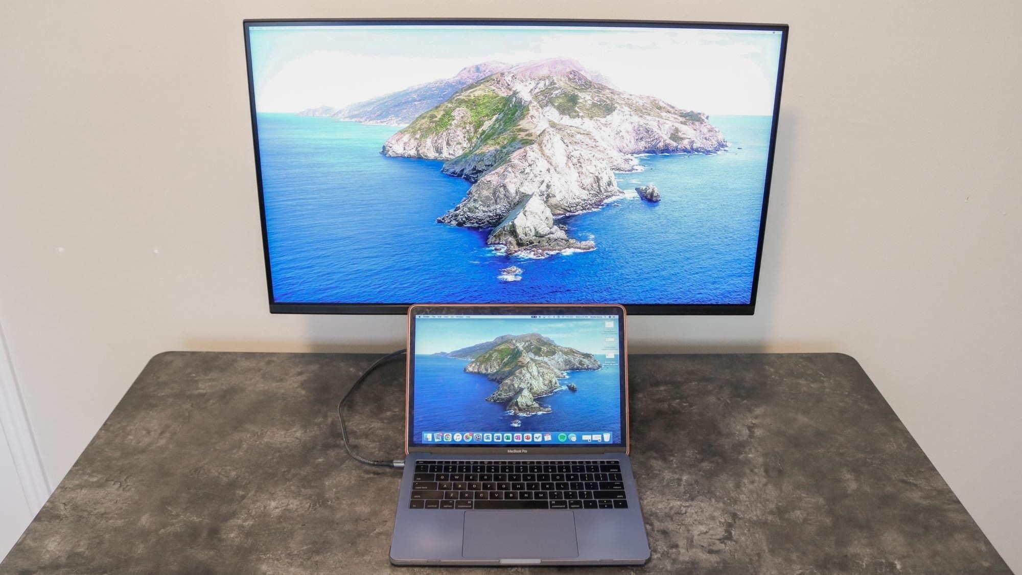 Let the Monitor Organize the Laptop's Connections