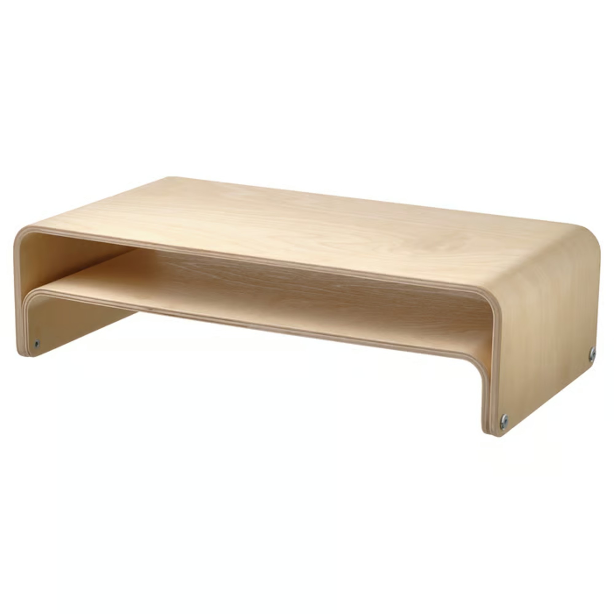 The IKEA VATTENKAR monitor stand with its extra open shelf visible. Source product image: IKEA / Future.
