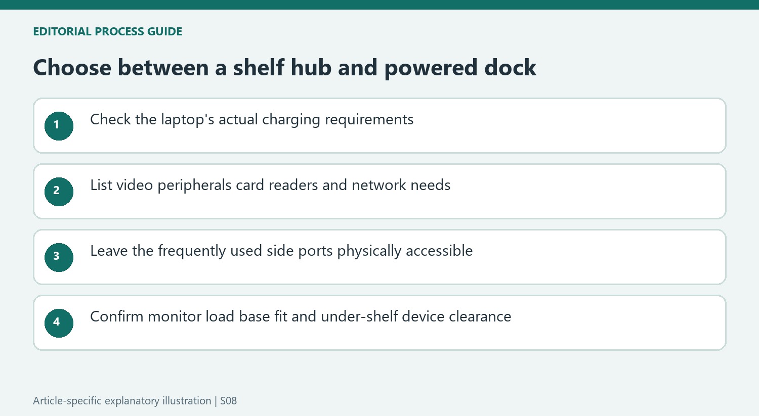 Choose between a shelf hub and powered dock