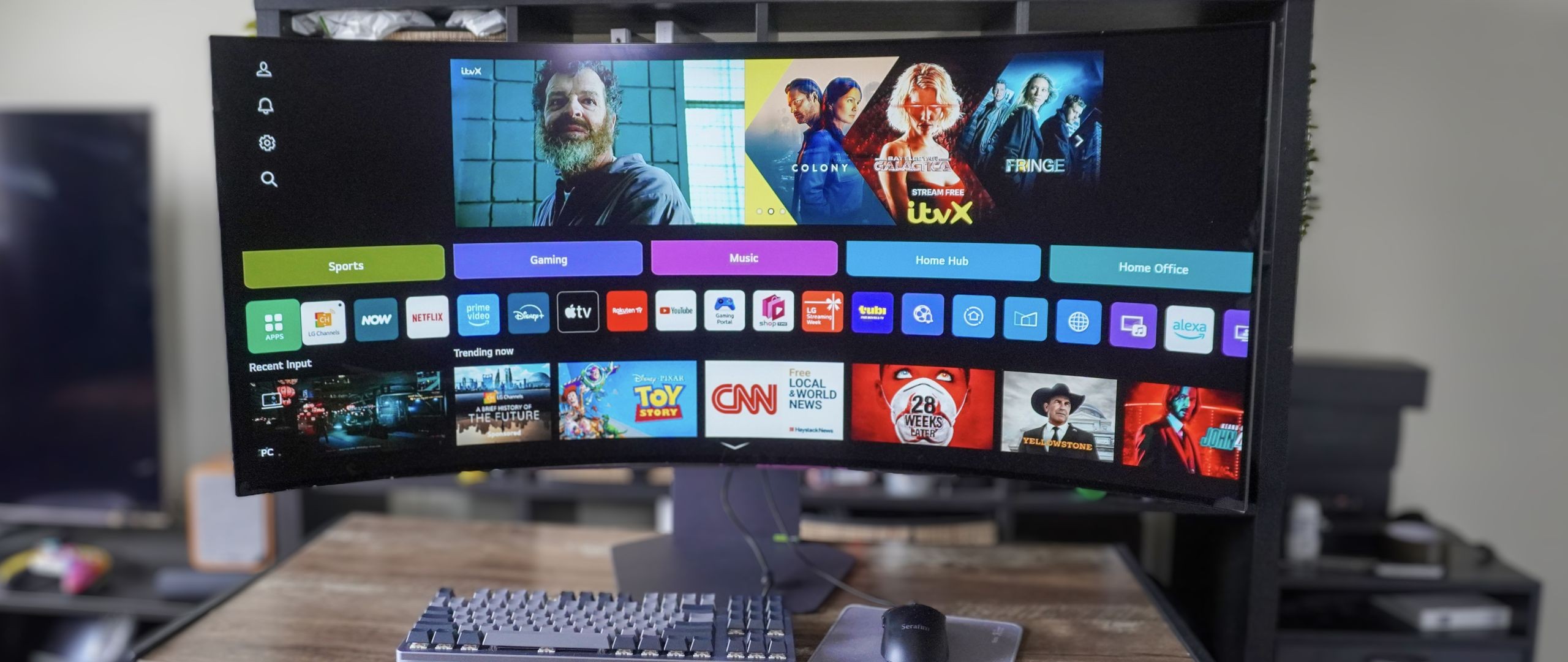 A Forty-Five-Inch LG Smart Monitor Changes the Viewing Zone