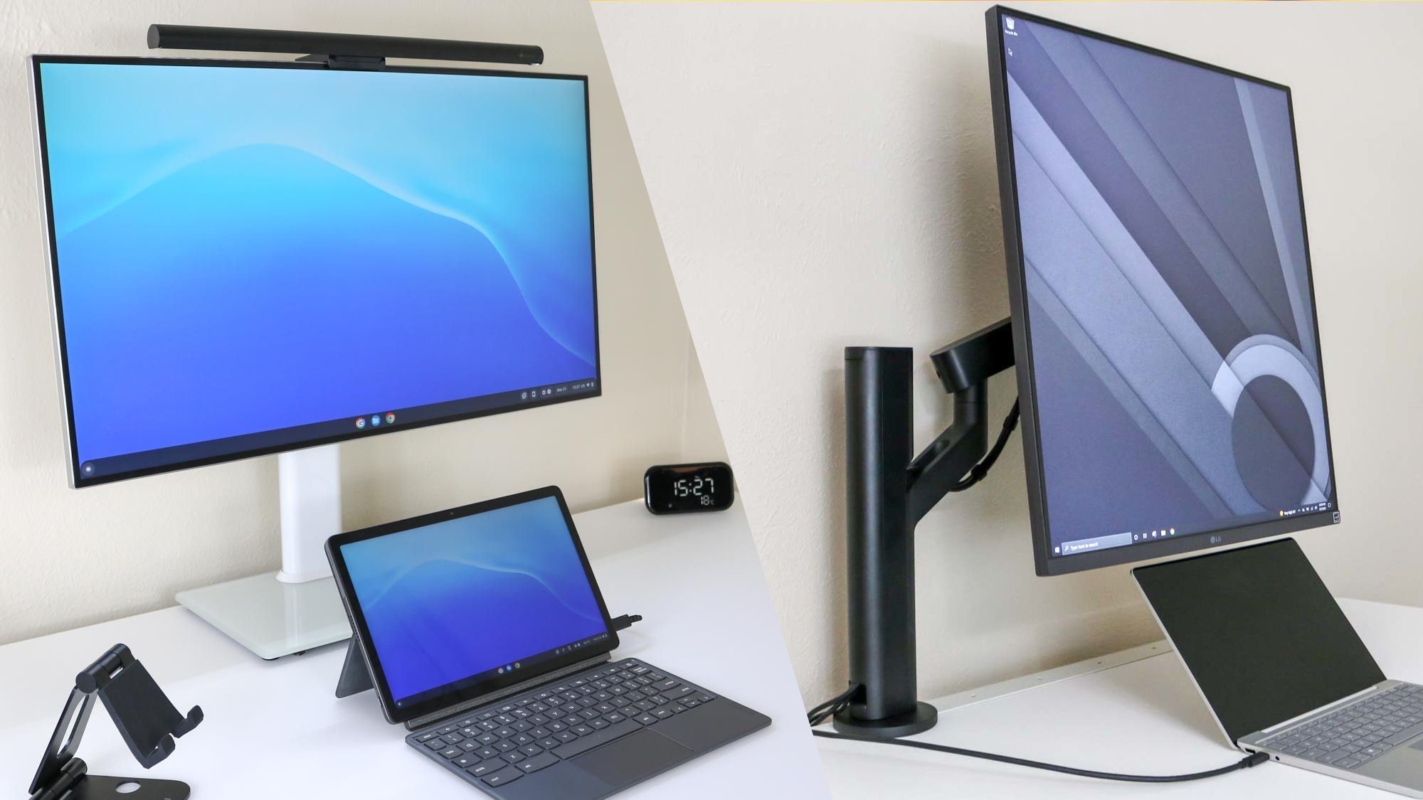 Choose a Stand for Stable Height or an Arm for More Reach