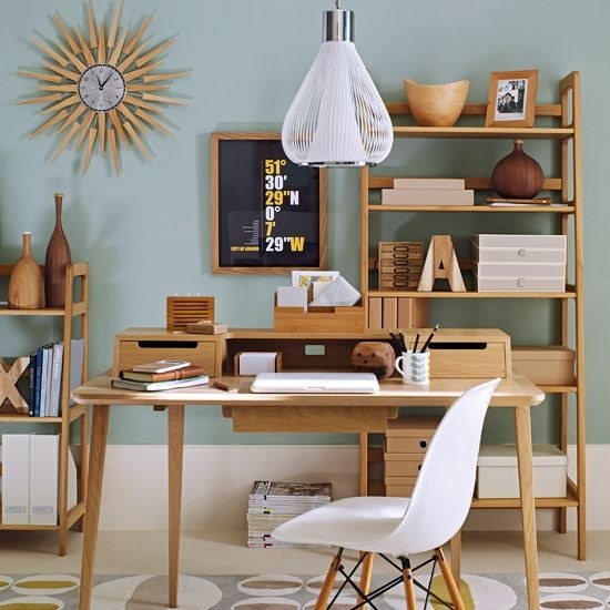Make the Desk the Focus of a Mid-Century Office